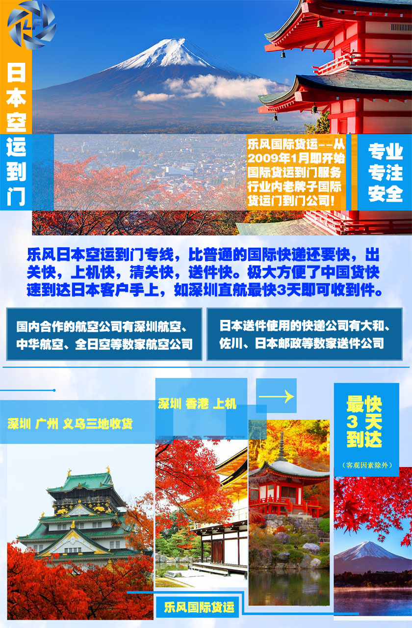 日本空運快遞門到門服務(wù)